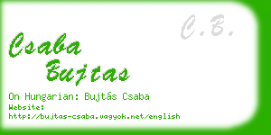 csaba bujtas business card